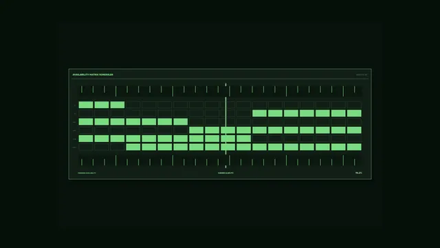 Green Availability Matrix HUD Dashboard 4K Wallpaper