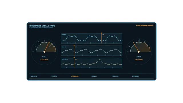 Battery Discharge Telemetry HUD 4K Sci-Fi Wallpaper