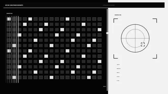 Monochrome Core Power Segment HUD with Circular Scanner Interface 4K Wallpaper