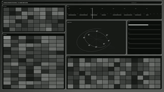 Monochrome Sci-Fi HUD Dashboard with Orbital Scanner and Telemetry Grids
