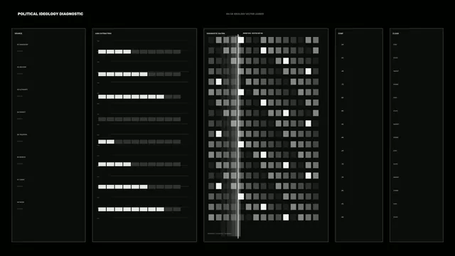 Political Ideology Diagnostic HUD Interface 4K Wallpaper