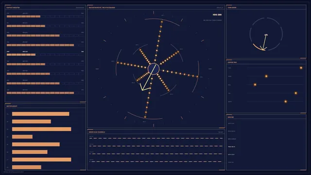 Sci-Fi Sector Telemetry HUD Dashboard 4K Wallpaper