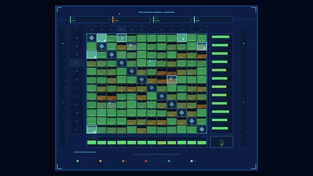Fictional Sci-Fi Battle Management HUD Matrix 4K Wallpaper