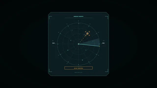Sonar Navigation Radar PPI HUD Circular Telemetry 4K Wallpaper