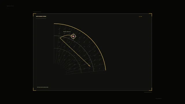 Amber Radar Sector Tracking HUD 4K Sci-Fi Wallpaper