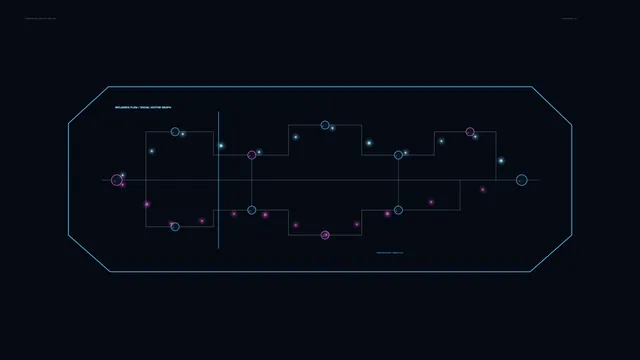 Influence Flow Social Vector Graph HUD 4K Wallpaper