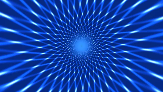 Electric Blue Radial Grid Tunnel 4K Wallpaper