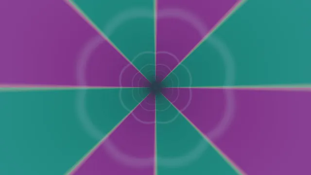 Abstract Teal and Purple Radial Rings 4K Wallpaper