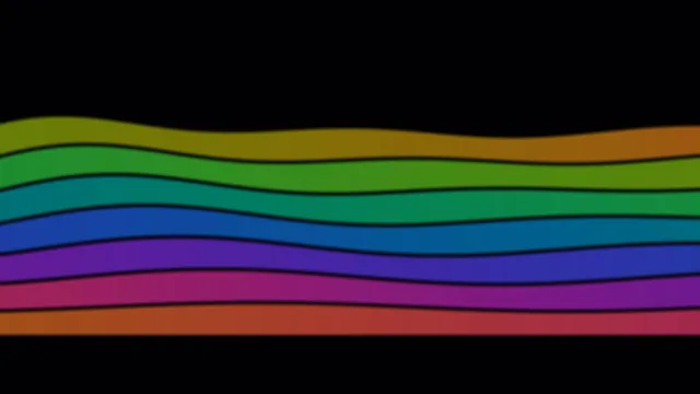 Colorful Wavy Bands on Black 4K Wallpaper