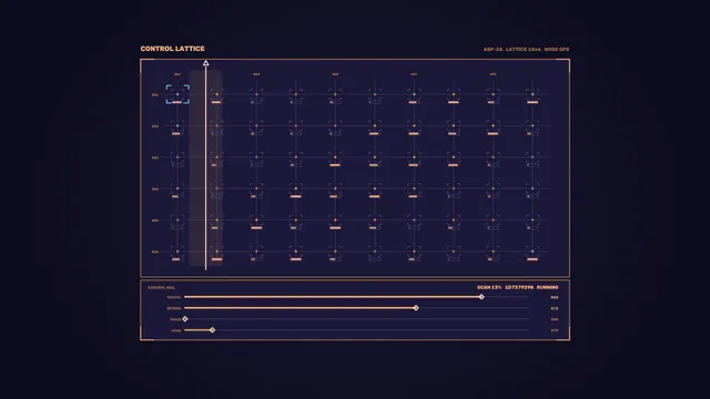 Control Lattice Telemetry HUD 4K Sci-Fi Wallpaper