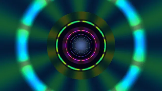 Neon Circular Scanner Interface with Concentric Rings – 4K Wallpaper