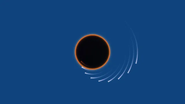 Circular Sci-Fi HUD Scanner with Orange Ring and Segmented Blue Arcs