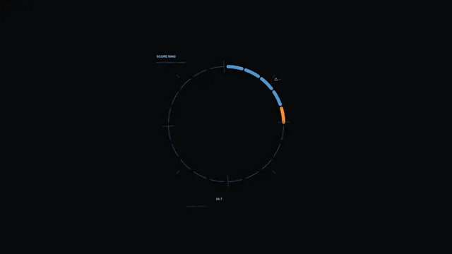 Sci-Fi Score Ring HUD Dashboard 4K Wallpaper