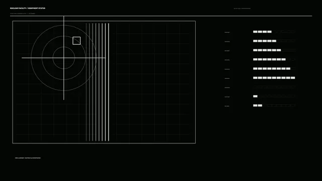 Futuristic Facility Equipment Status HUD 4K Wallpaper