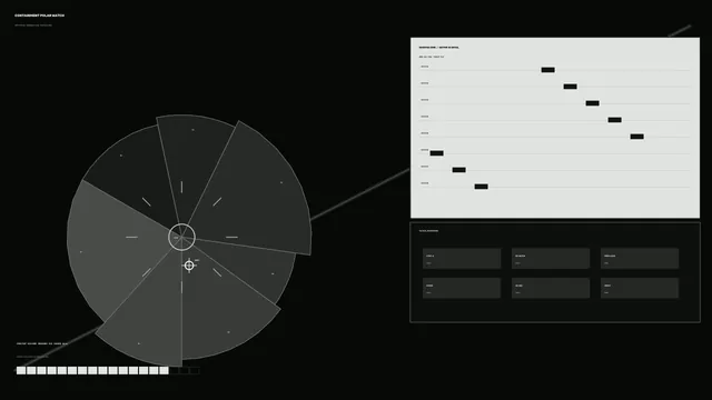 Free 4K Industrial Data Dashboard HUD Wallpaper with Circular Scanner