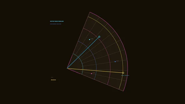 Sector Threat Resolver Radial Telemetry HUD 4K Sci-Fi Wallpaper