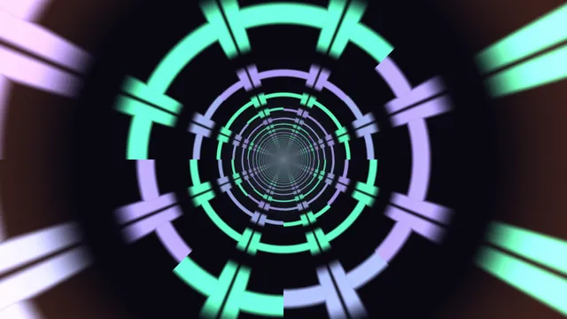 Mint Green and Lavender Geometric Tunnel 4K Wallpaper