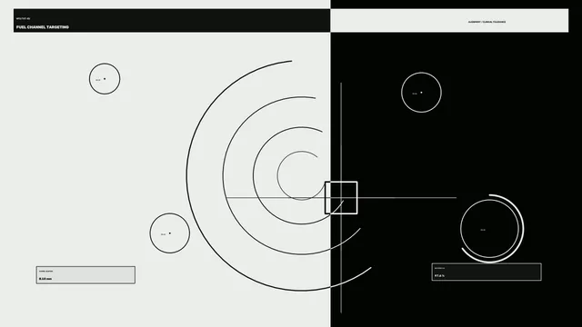 Monochrome Fuel Channel Diagnostics HUD 4K Wallpaper