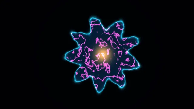 Abstract Neon Radial HUD Scanner Graphic in Cyan and Magenta