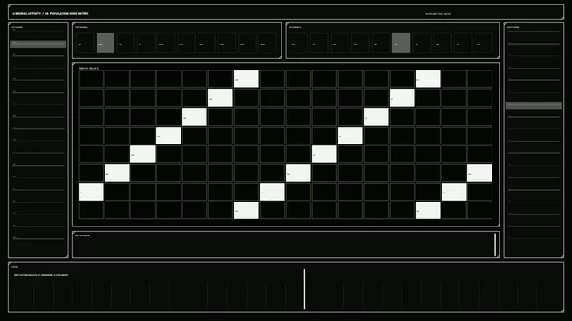 Monochrome Code Matrix Sci-Fi HUD Dashboard 4K Wallpaper
