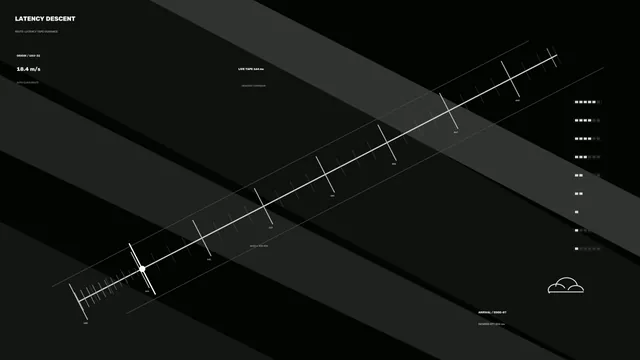 Monochrome Drone Descent Latency HUD Wallpaper