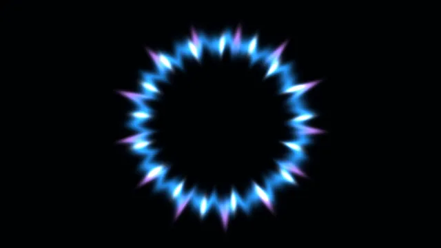 Blue Violet Starburst Halo on Black 4K Wallpaper