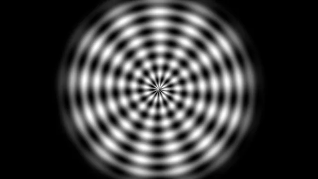 Monochrome Radial Vortex Concentric Ring Wallpaper