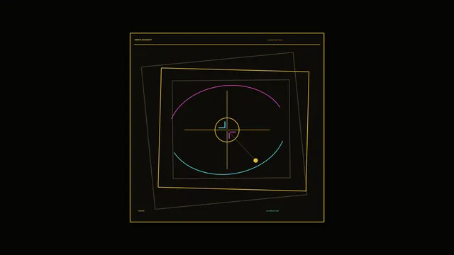Sci-Fi Targeting Control Panel HUD with Crosshair and Scan Arcs, 4K Wallpaper