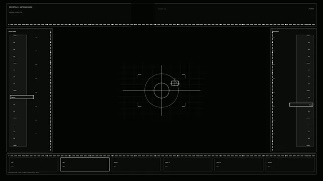 Sci-Fi Shutdown Monitoring HUD with Central Reticle – 4K Wallpaper
