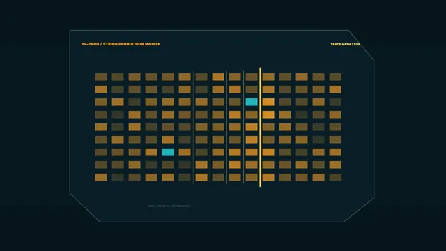 Photovoltaic String Production Matrix HUD 4K Sci-Fi Wallpaper