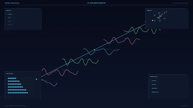 Maritime Wave Forecast HUD Interface 4K Wallpaper