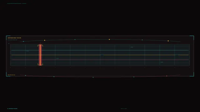 Sci-Fi HUD Telemetry Dashboard with Grid Chart