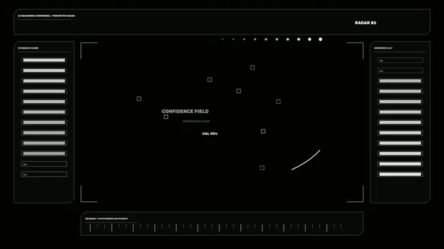 Sci-Fi Confidence Field Radar HUD 4K Wallpaper