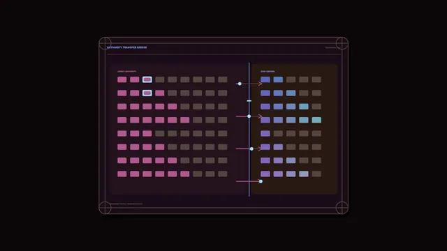 Authority Transfer Bridge Grid HUD 4K Sci-Fi Wallpaper