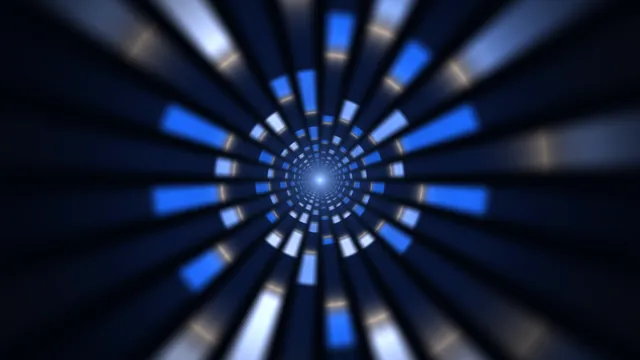 Blue Radial Light Tunnel 4K Wallpaper