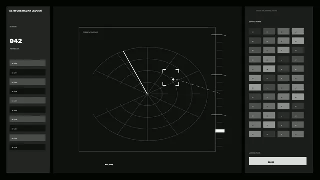 Free 4K Altitude Radar HUD with Contact Matrix Sci-Fi Wallpaper