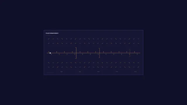 Pulse Sonar Telemetry HUD with Waveform Scale – 4K Sci-Fi Wallpaper