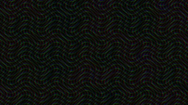 Multicolor Wavy Line Pattern on Black 4K Wallpaper