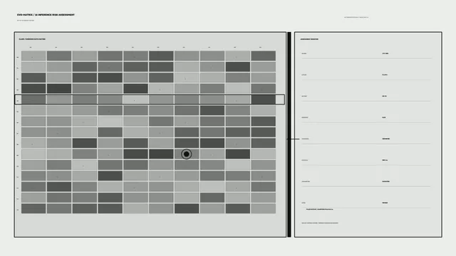 Monochrome Sci-Fi Assessment Matrix HUD 4K Wallpaper