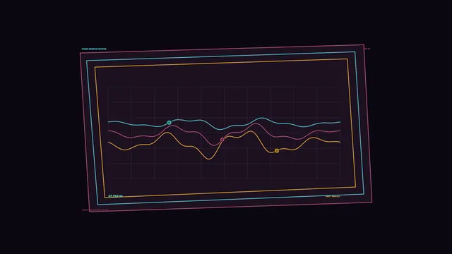 Power Reserve Telemetry HUD with Multicolor Line Graph 4K Wallpaper