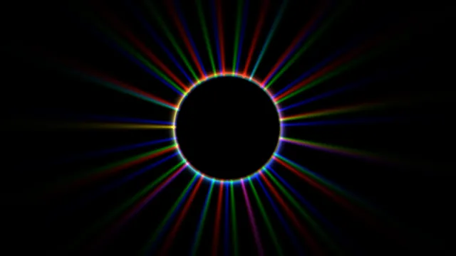 Circular Scanner HUD with Multicolor Radial Beams