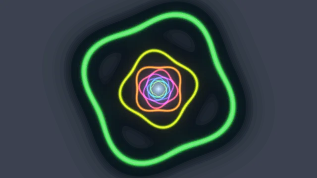 Abstract Neon Concentric Geometry 4K Wallpaper