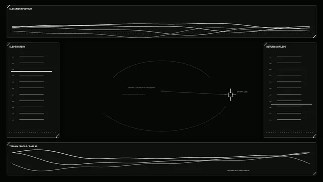 Dark 4K Sci-Fi Terrain Mapping HUD Wallpaper