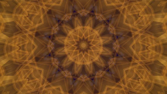 Amber Radial Geometric Kaleidoscope Wallpaper