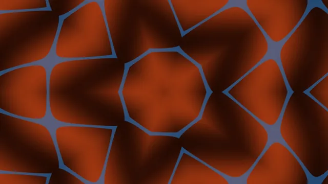 Orange and Blue Polygonal Grid Abstract 4K Wallpaper