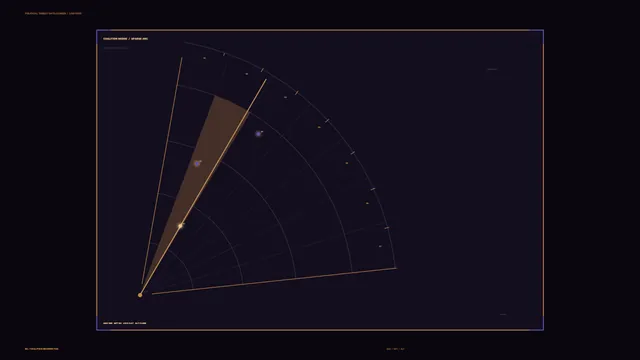 Amber Sector Radar HUD Interface 4K Sci-Fi Wallpaper