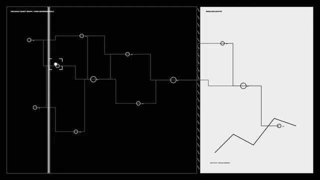 Monochrome Diagnostic HUD with Node Graph and Output Panel
