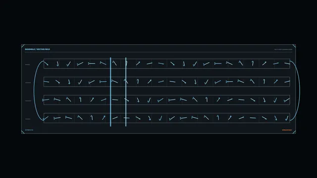 Sci-Fi Vector Field Telemetry HUD Dashboard 4K Wallpaper