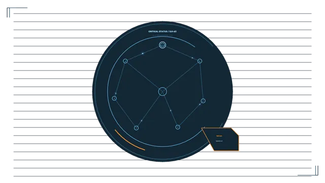 Critical Status Monitor Industrial HUD — 4K Sci-Fi Wallpaper