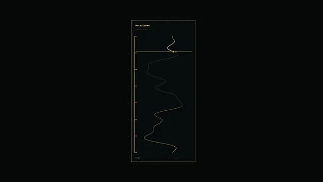 Amber Trace Column Telemetry HUD 4K Sci-Fi Wallpaper